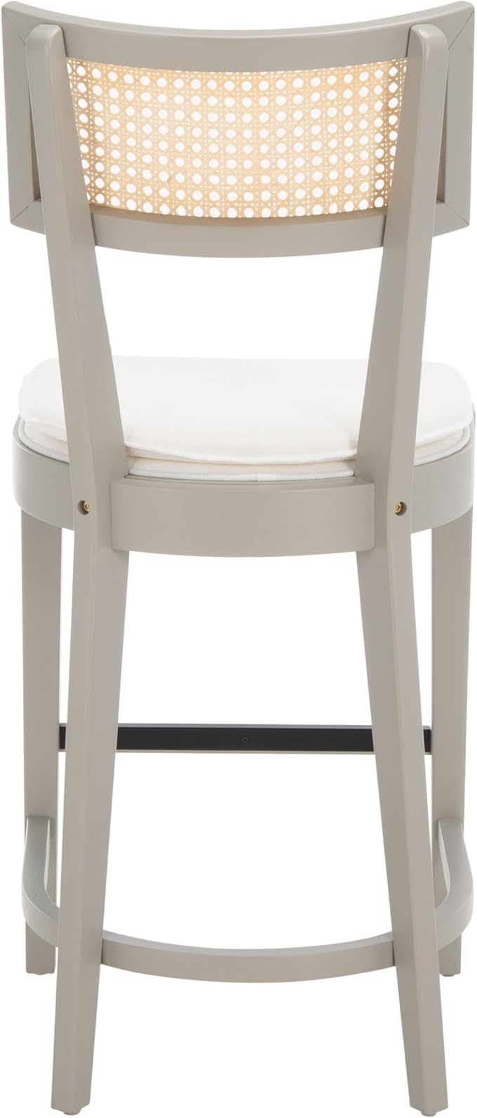 SAFAVIEH Home Collection Galway Grey/Natural 27-inch Seat Height Counter Stool for Kitchen Island Breakfast Nook