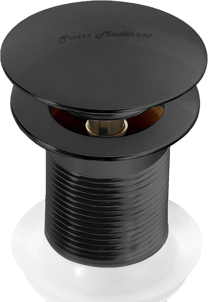 Residential Non-Overflow Pop Up Sink Drain 1.75" in Matte Black