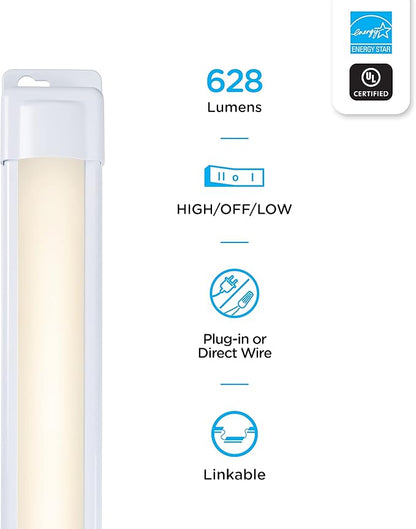 Enbrighten Premium Linkable Under Cabinet Fixture, 18in, LED, Linkable, 628 Lumens, 3000K Warm White, 38846-T1