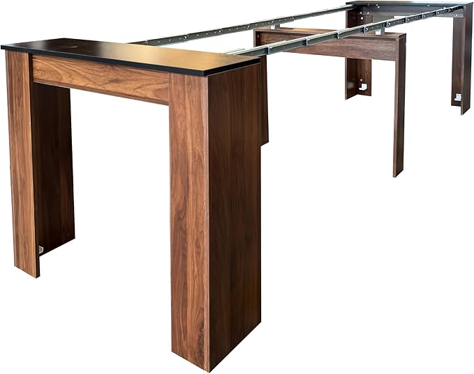 Dining Table for 6-10 People, 118.11" Extendable Kitchen Table for Home Dining Room, Folding Console Table Modern DiningTable Large Long Dining Room Table for Big Family Restaurant Furniture, Walnut