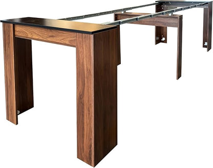 Dining Table for 6-10 People, 118.11" Extendable Kitchen Table for Home Dining Room, Folding Console Table Modern DiningTable Large Long Dining Room Table for Big Family Restaurant Furniture, Walnut
