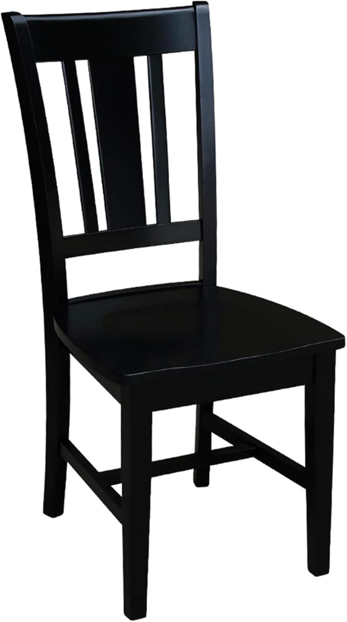 International Concepts San Remo Splat Back Chair, Black