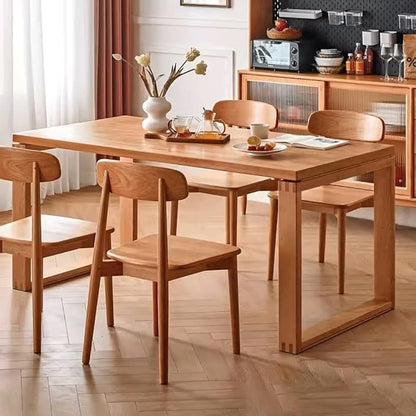 BABETT Solid Wood Dining Table, Retro Island Table, Integrated Large Table, Home Work Table, Dining Table, Living Room Table (Size : M:160 * 85 * 75cm)