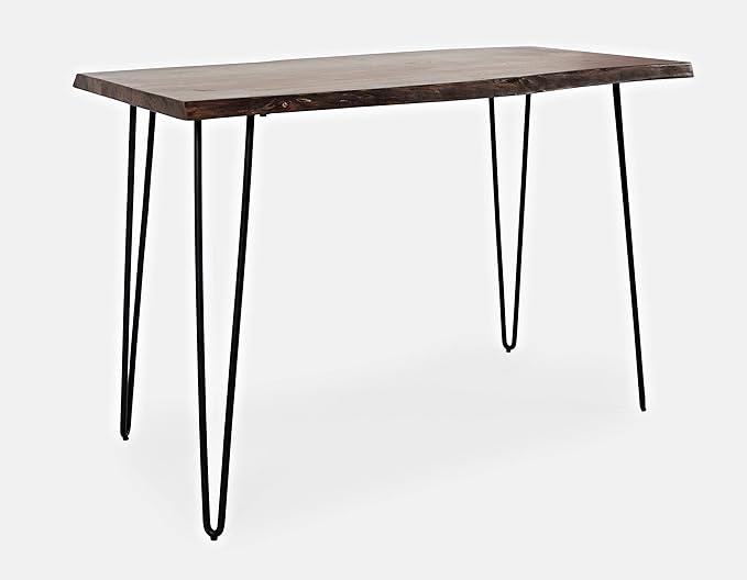 Jofran Nature's Edge 52" Farmhouse Dining Table - Solid Wood Counter Height Dining Table for Modern Homes, Chestnut