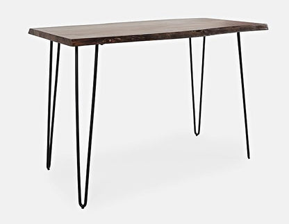 Jofran Nature's Edge 52" Farmhouse Dining Table - Solid Wood Counter Height Dining Table for Modern Homes, Chestnut