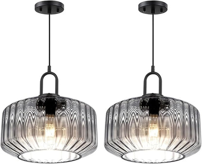 Blown Glass Pendant Lights Kitchen Mid Century Vintage Pendant Light Gray Lantern Globe Shade Modern Ceiling Hanging Light Large Glass Chandelier for Music Studio Bedroom Above Table