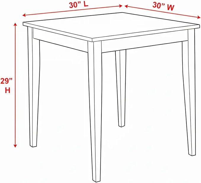 Kings Brand Furniture - Kurmer 3-Piece Solid Wood Kitchen Dining Set, Table & 2 Chairs, Natural Oak