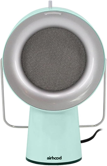 AirHood Wired Range Hood | Portable Kitchen Exhaust Fan with 2 Activated Charcoal Air Filter & Stainless-steel Oil Filter | Easy to Clean - Ideal for Indoor Cooktop Use (Mint Green)