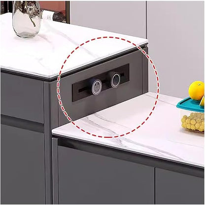 Storage Shelf Kitchen Island Counter Dining Side Counter Operation Table Household Cooking Table Open Bar Counter Partition Cabinet Storage Shelf Rack