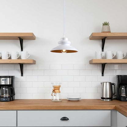 Pendant Light Fixture, Hanging Light for Kitchen Island Dining Room Bedroom Foyer, E26 Base Metal 1-Light Ceiling Lamp