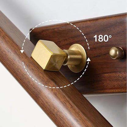 Wood Walnut Vanity Light Fixtures - LED Bath Sconces for Bathroom Over Mirror, Adjustable Brass Fittings, 4000K Natural White Light(Walnut Color,90cm)