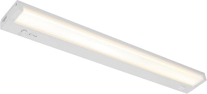Maxxima 24 in. LED Under Cabinet Lighting, Dimmable, Linkable, Hardwired or Plug & Play, 1025 Lumens, 5 CCT 2700K/3000K/3500K/4000K/5000K, Kitchen Install, On/Off Switch, White