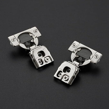 2 Pack 1 Pair 1 inch Overlay Soft Close Hinges for Kitchen Cabinet Hinges Satin Nickel Hidden Hinges Stainless Steel Concealed Hinge self Closing
