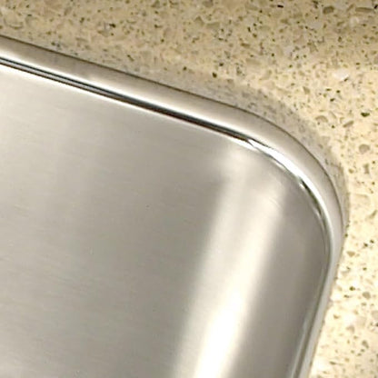 HOUZER MGS-3018-1 Medallion Gourmet Series Undermount Stainless Steel Kitchen Sink, Easy Installation, Large Single Bowl, Satin Finish, Strainer Included