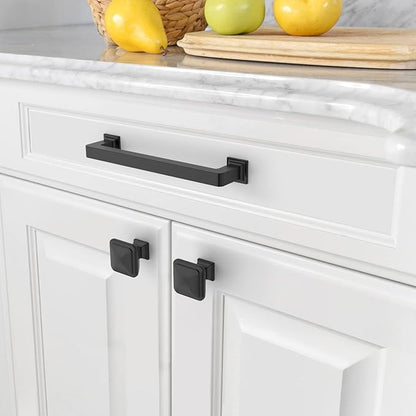 Amerdeco 10 Pack Matte Black Cabinet Pulls 6.3 Inch(160MM) Hole Centers Kitchen Cabinet Handles Cabinet Hardware Kitchen Handles for Cabinets Cupboard Handles Drawer Pulls ZH0019
