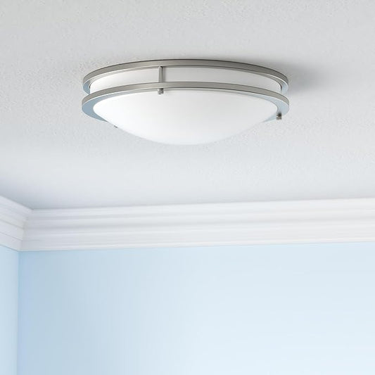LUXRITE 18 Inch LED Flush Mount Ceiling Light, CCT Color Temperature Selectable 2700K | 3000K | 3500K | 4000K | 5000K, Dimmable Ceiling Light Fixture, 24W, 2160 Lumens, Energy Star, ETL Listed