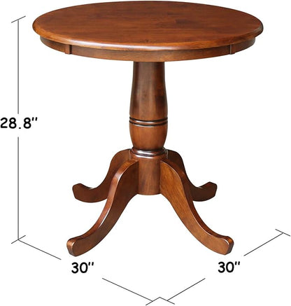 IC INTERNATIONAL CONCEPTS 30" Round Top Pedestal Table - 28.9" H