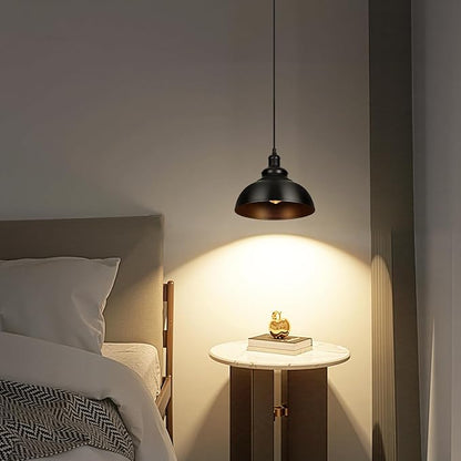 Lightess Black Pendant Lights Dimmable with Plug in Cord and ON/Off Dimmer Switch, Industrial Hanging Kitchen Island Light Fixture, LG9925343