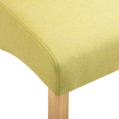Dining Chair Set of 4 Green Fabric and Wood Ergonomic Chairs for Dining Room Kitchen and Living Room