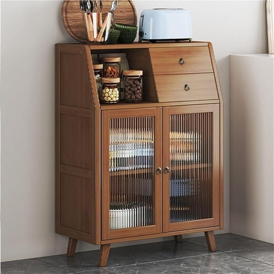 Sideboard, Prefab Tiny Homes, Kitchen Hutch, Hutch Cabinet with Storage, Bakers Rack, Kitchen Island, Storage Cabinet for Kitchen, Foyer, Study(27.6 * 13 * 37.4in)
