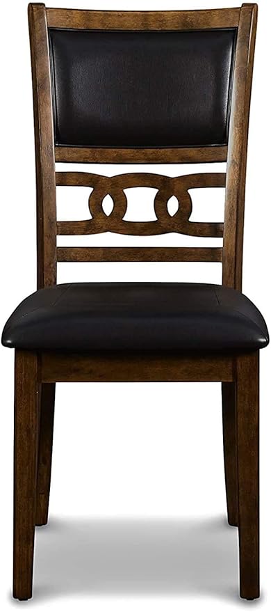 New Classic Furniture Gia 3-Piece Drop Leaf Dining Table Set with 2 Chairs, 42-Inch, Brown