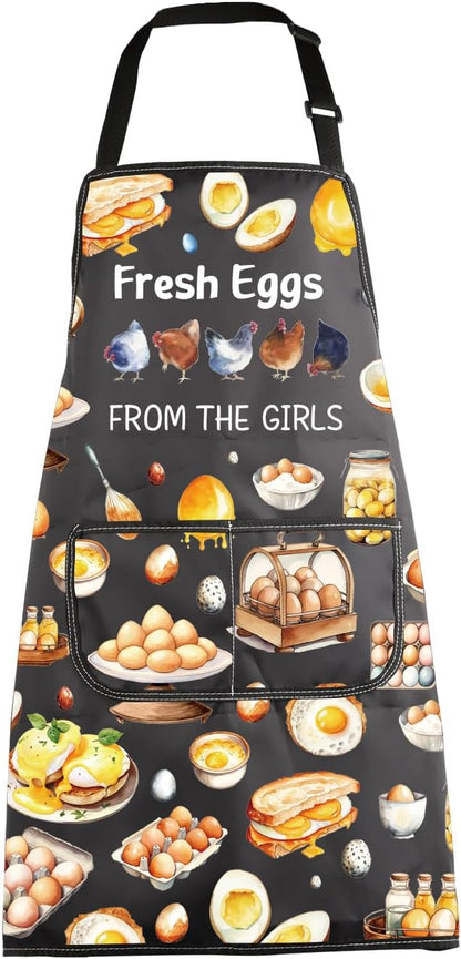 MBMSO Funny Chicken Aprons I Love My Chickens Gifts for Chicken Lover Chicken Farmer Gifts for Chicken Lady Farmhouse Apron