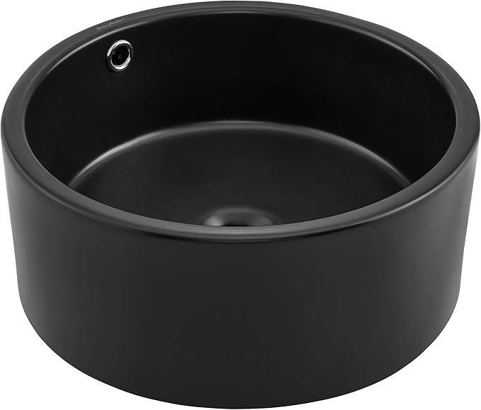 Swiss Madison Well Made Forever, Monaco 16.5” Round Vessel Sink in Matte Black