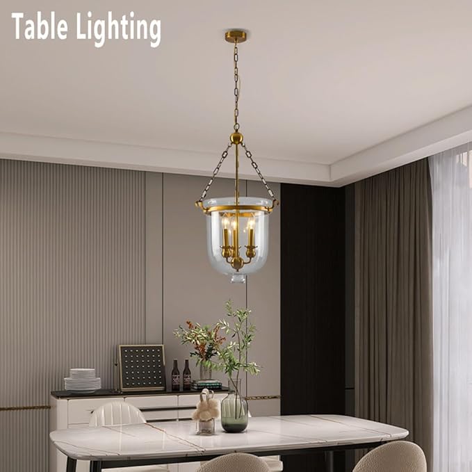 American Retro Hanging Lamp Industrial Country Style Pendant Lighting Bucket Shape Transparent Glass Lampshade Chandelier for Restaurants, Bars, Clothing Stores Lighting Fixture