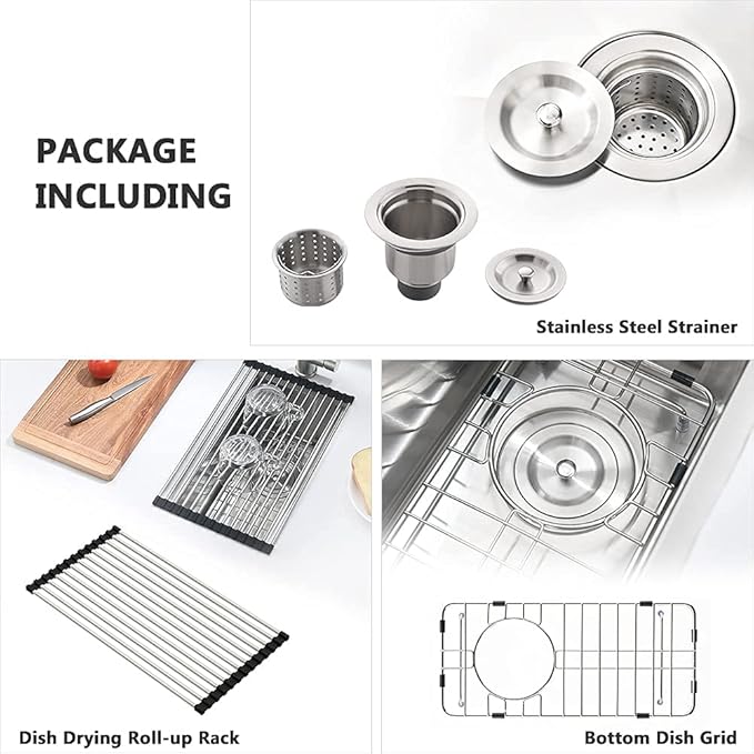 10 Inch Bar Sink Undermount-VASOYO 10x18 Small Kitchen Sink Undermount Wet Bar Sinks 16 Gauge Stainless Steel Single Bowl Small Rv Sinks Outdoor Basin with Bottom Grid
