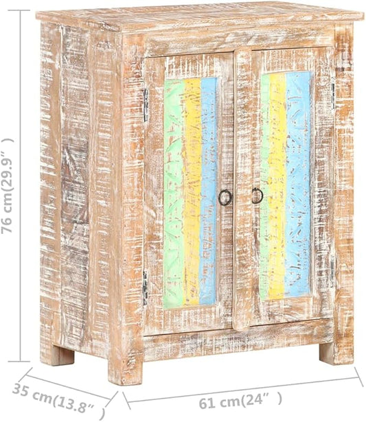 Floor Standing Kitchen Cupboard, for Dining Room, Living Room, Bedroom, Sideboard Side Cabinet Storage Home Organizer Wooden, 24"x13.8"x29.9" Rough Acacia Wood