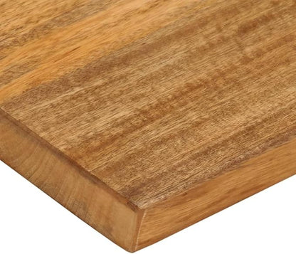 Solid Mango Wood Live Edge Table Top Extra Long Durable for Dining and Kitchen, Rustic Mango Wood Table Top 71 x 15.7 x 1 Inches