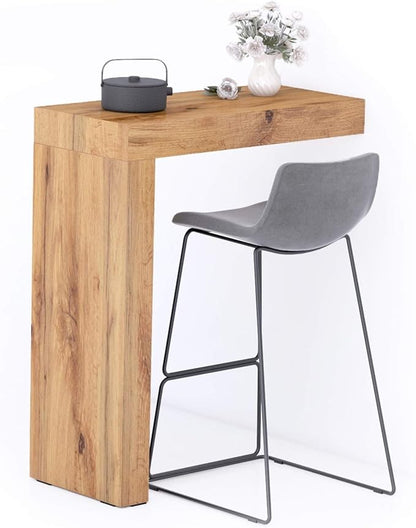 Mobili Fiver, Evolution Peninsula 35.4 x 15.7 in, Rustic Oak, Made in Italy