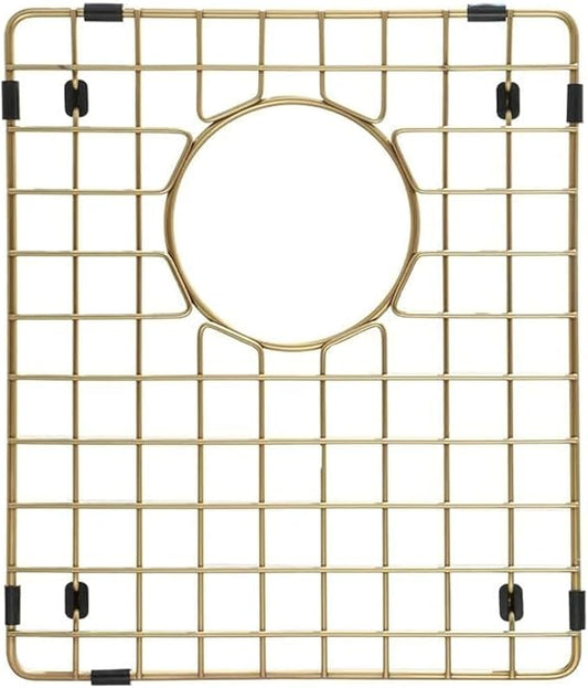 Starstar Sinks Protector Matte Gold 304 Stainless Steel Kitchen Sink Bottom Grid, Rack (13 L x 15 W)