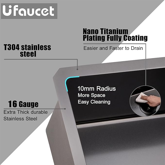 28 Inch Undermount Kitchen Sink Black, 28x18 Under Mount Gunmetal Black Stainless Steel 16 Gauge 9 Inch Deep Single Bowl Kitchen Sink with Strainer