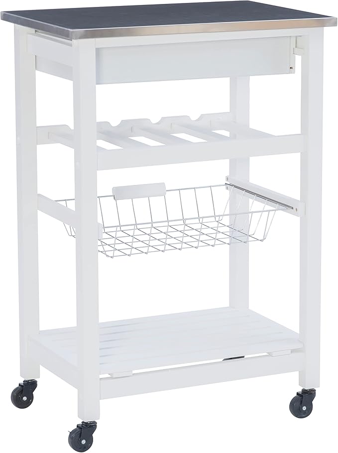 Linon Home Décor Kitchen Cart White