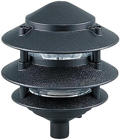 Generation Lighting 9226-12 Single Light Outdoor Path Fixture with Clear Glass, Black, 1-Light, cETL Listed, Safety Rated for Wet Locations - Outdoor Path Light, Aluminum Construction