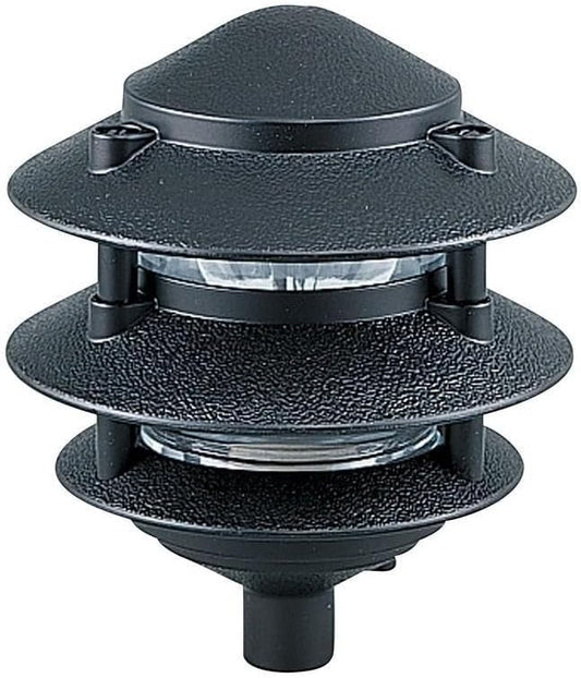 Generation Lighting 9226-12 Single Light Outdoor Path Fixture with Clear Glass, Black, 1-Light, cETL Listed, Safety Rated for Wet Locations - Outdoor Path Light, Aluminum Construction
