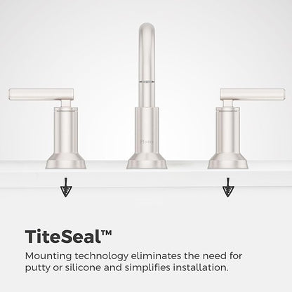 Pfister Capistrano Bathroom Sink Faucet, 8-Inch Widespread, 2-Handle, 3-Hole, NSF Certified, Spot Defense Brushed Nickel Finish, LF049CSOGS | (Pack of 3)