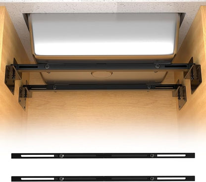 Heavy Duty Undermount Sink Brackets & Kitchen Sink Installation Parts Kit - 800 lbs Capacity Adjustable Carbon Steel Support, Horizontal Space-Saving Design for Kitchen Sinks (71-100cm)