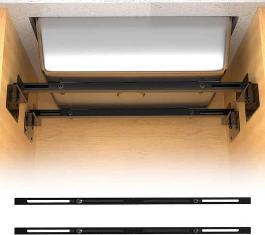 Heavy Duty Undermount Sink Brackets & Kitchen Sink Installation Parts Kit - 800 lbs Capacity Adjustable Carbon Steel Support, Horizontal Space-Saving Design for Kitchen Sinks (71-100cm)