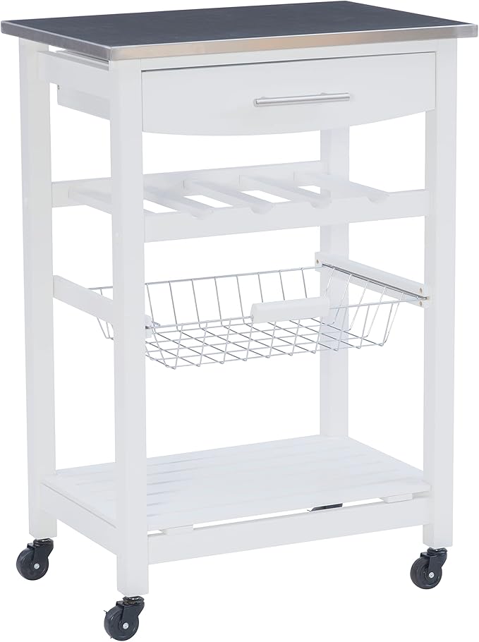 Linon Home Décor Kitchen Cart White