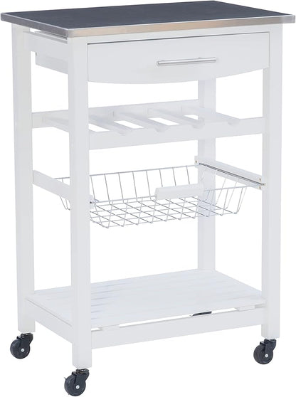 Linon Home Décor Kitchen Cart White