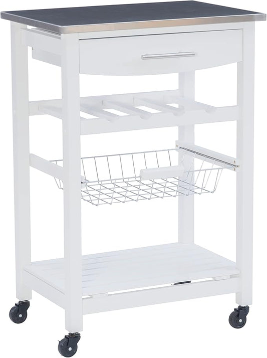 Linon Home Décor Kitchen Cart White