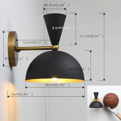 Pathson Vintage Metal Wall Sconce Lamp, Hardwired Bathroom Vanity Light Indoor Art Decor Bedside Sconce Fixture for Mirror Living Room Foyer Loft Bedroom Farmhouse Lighting
