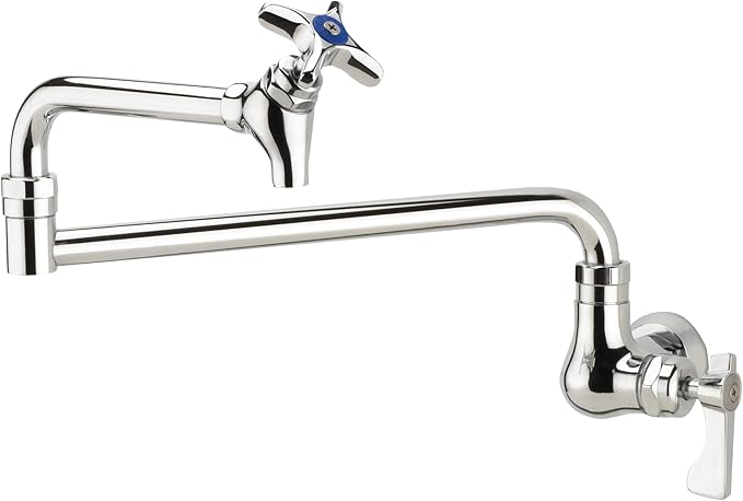 Krowne Royal Series Wall Mount Pot Filler Faucet, 24" Jointed Spout, 16-182L
