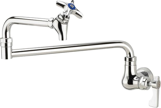 Krowne Royal Series Wall Mount Pot Filler Faucet, 24" Jointed Spout, 16-182L
