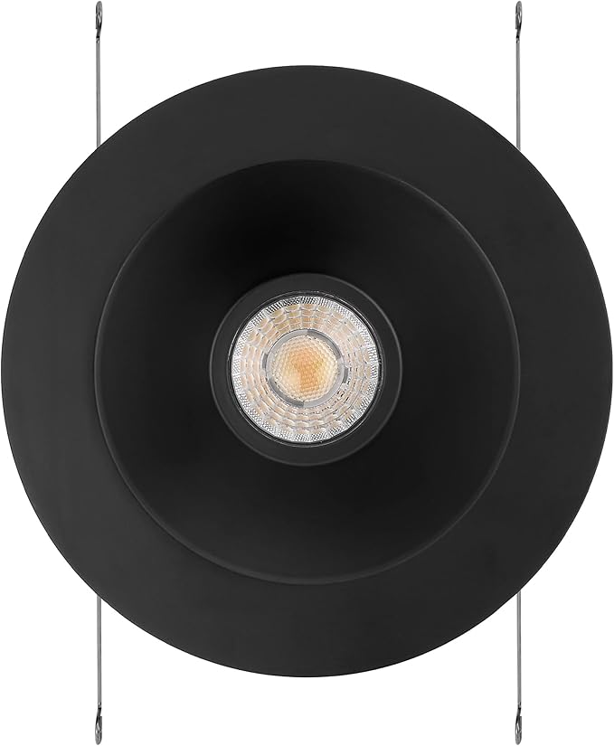 Maxxima 6 in. Retrofit Recessed Anti-Glare LED Downlight, 1200 Lumens, 5 Color Temperature Selectable 2700K/3000K/3500K/4000K/5000K, Dimmable, E-26 Quick Connect Adapter, 90 CRI, Black Trim