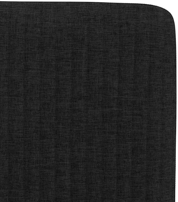 6-Piece Black Fabric Dining Chairs Set with Metal Frame and Thick Foam Seating, Modern Farmhouse Kitchen Chairs for Dining Room Living Room and Home Decor