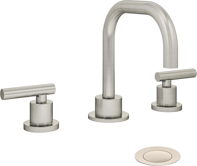 Dia Widespread Two-Handle Bathroom Faucet with Push Pop Drain Assembly (1.0 GPM)
