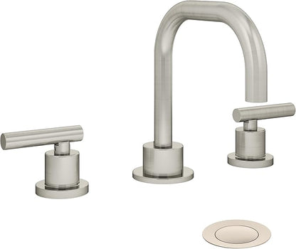 Dia Widespread Two-Handle Bathroom Faucet with Push Pop Drain Assembly (1.0 GPM)